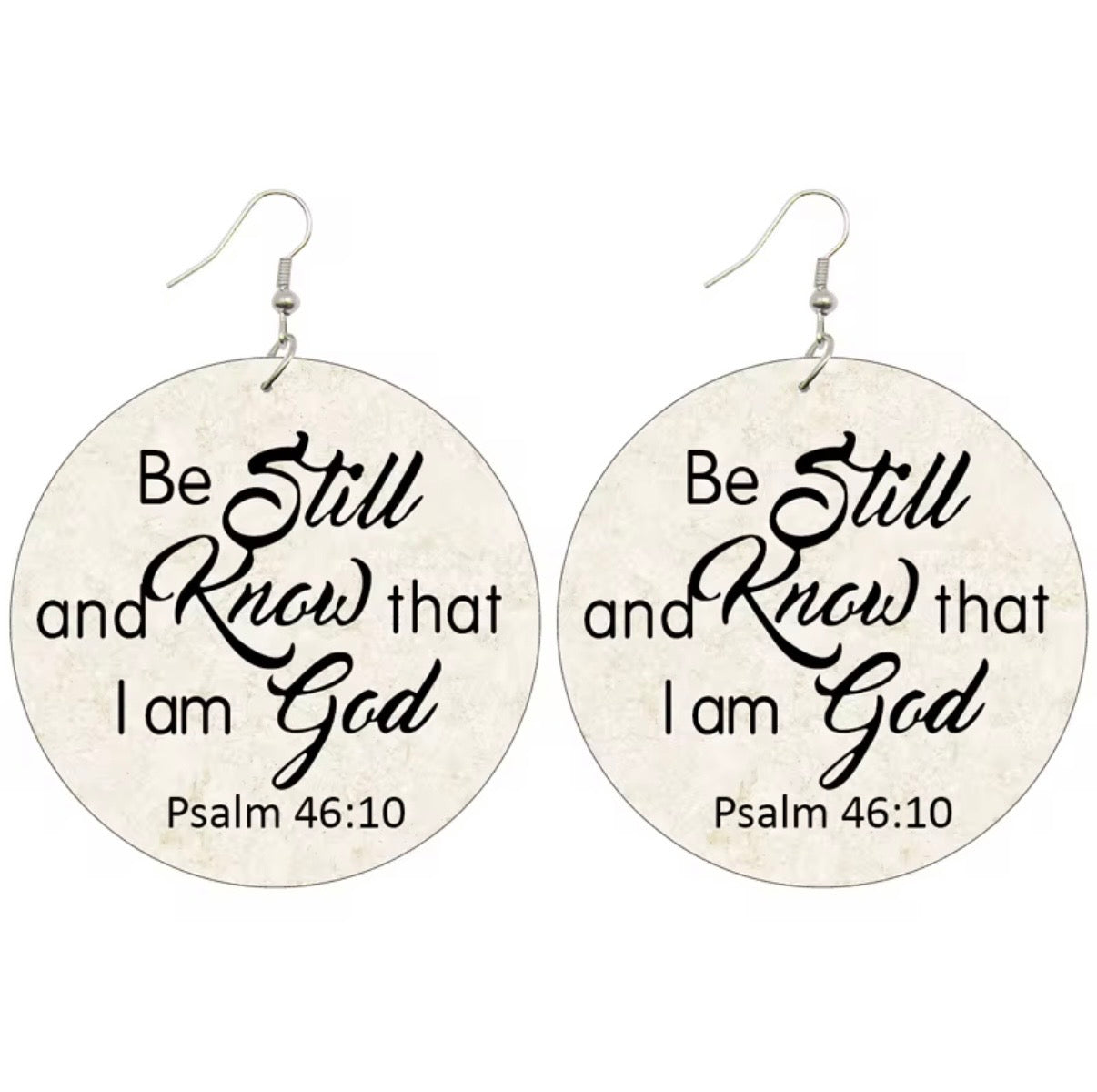 Christian Faith Statement Wooden Dangle Earrings | Inspirational Scripture Earrings | Lightweight Christian Jewelry Gift