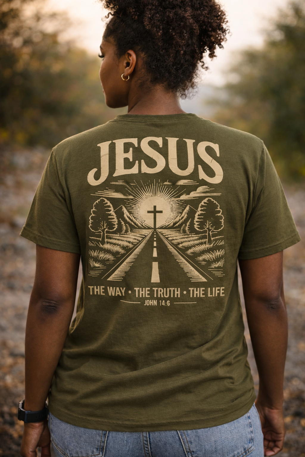 Jesus- The Way The Truth The Life– Christian Graphic T-Shirt (John 14:6)