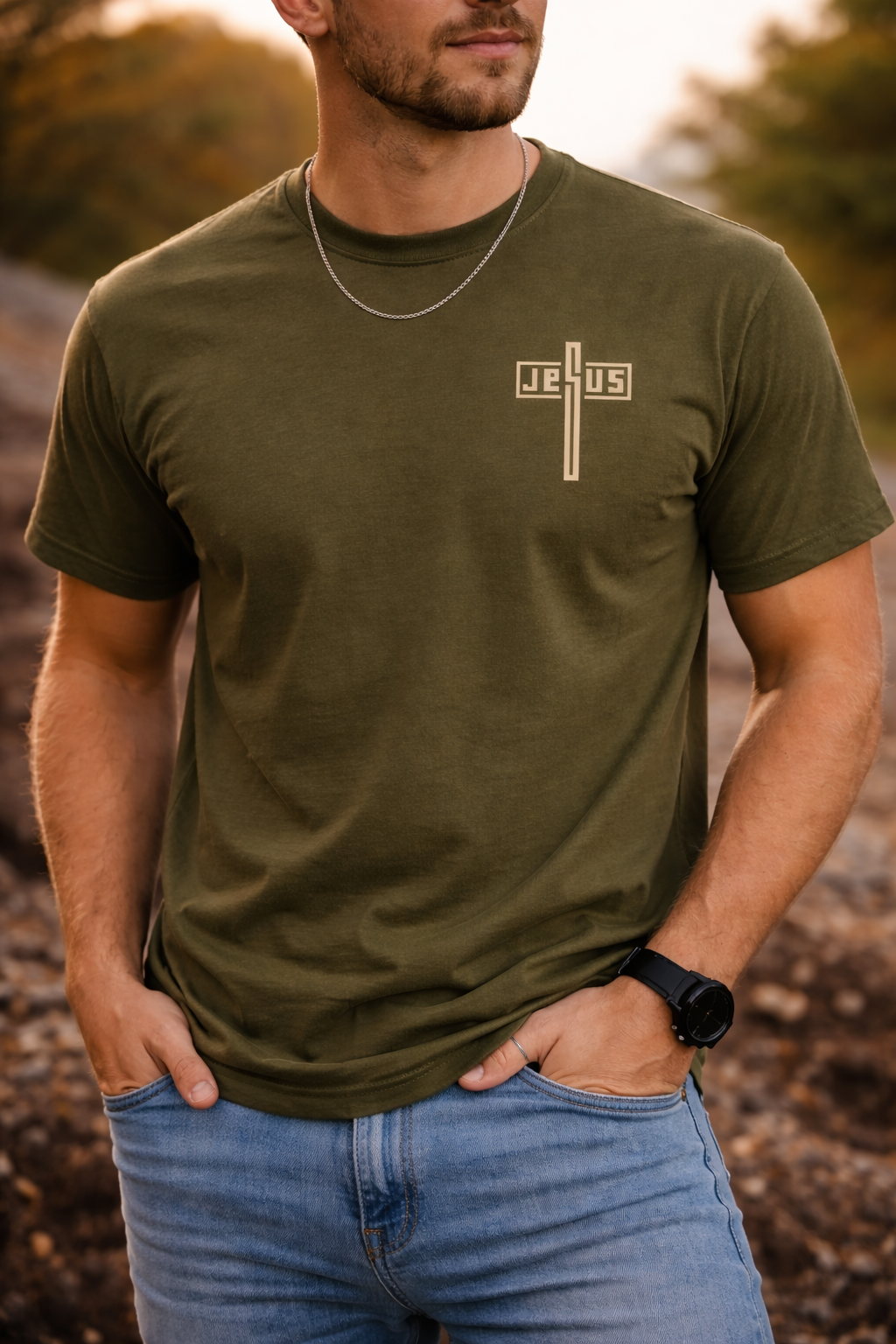 Jesus- The Way The Truth The Life– Christian Graphic T-Shirt (John 14:6)