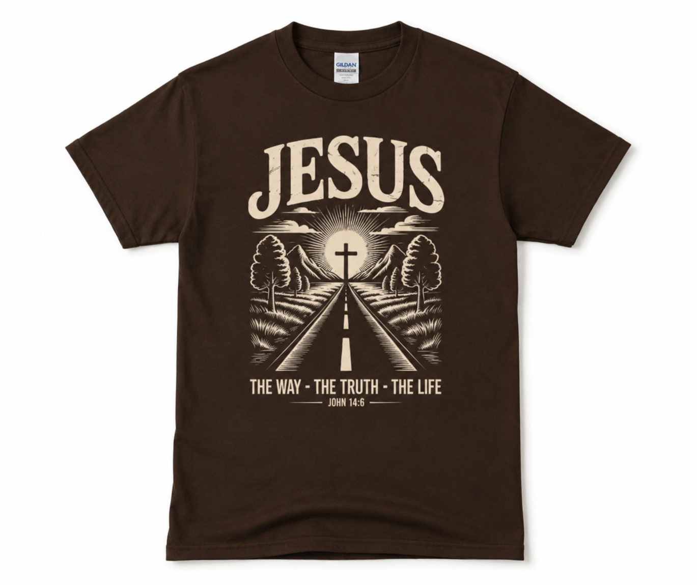 Jesus- The Way The Truth The Life– Christian Graphic T-Shirt (John 14:6)
