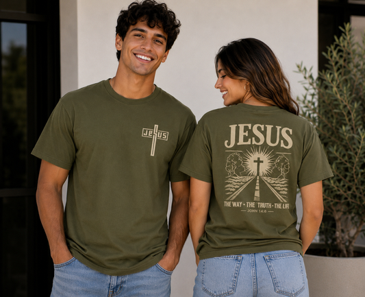 Jesus The Way Christian Graphic T-Shirt | John 14:6